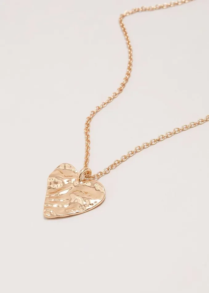 Phase Eight Gold Heart Necklace Gold Women Jewellery