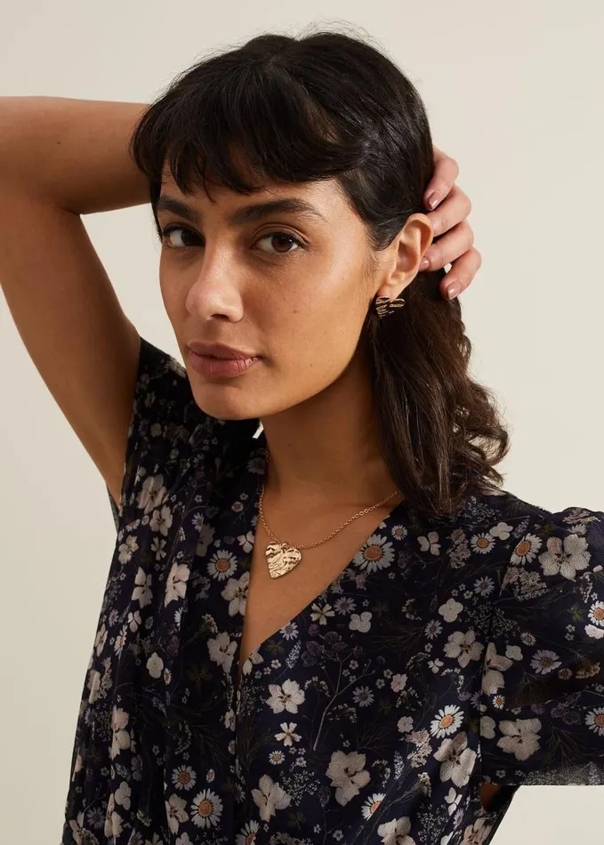 Phase Eight Gold Heart Necklace Gold Women Jewellery