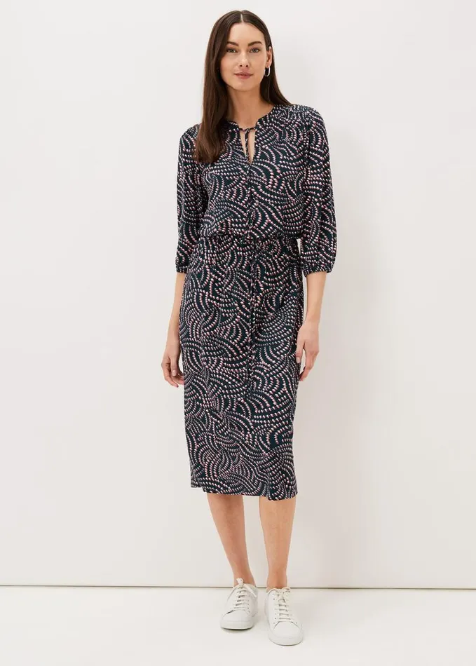 Phase Eight Grace Geo Tile Print Dress Multicoloured Women Dresses