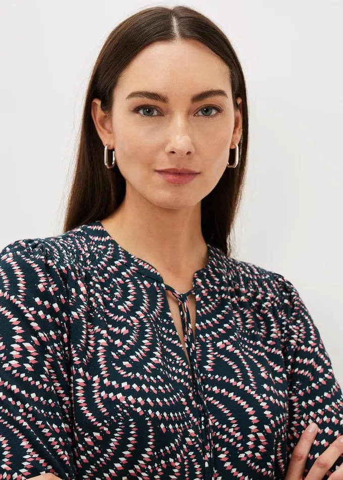 Phase Eight Grace Geo Tile Print Dress Multicoloured Women Dresses