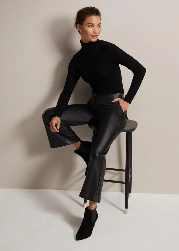 Phase Eight Gwyneth Black Roll Neck Jumper Black Women Knitwear
