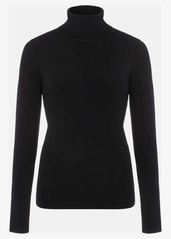 Phase Eight Gwyneth Black Roll Neck Jumper Black Women Knitwear