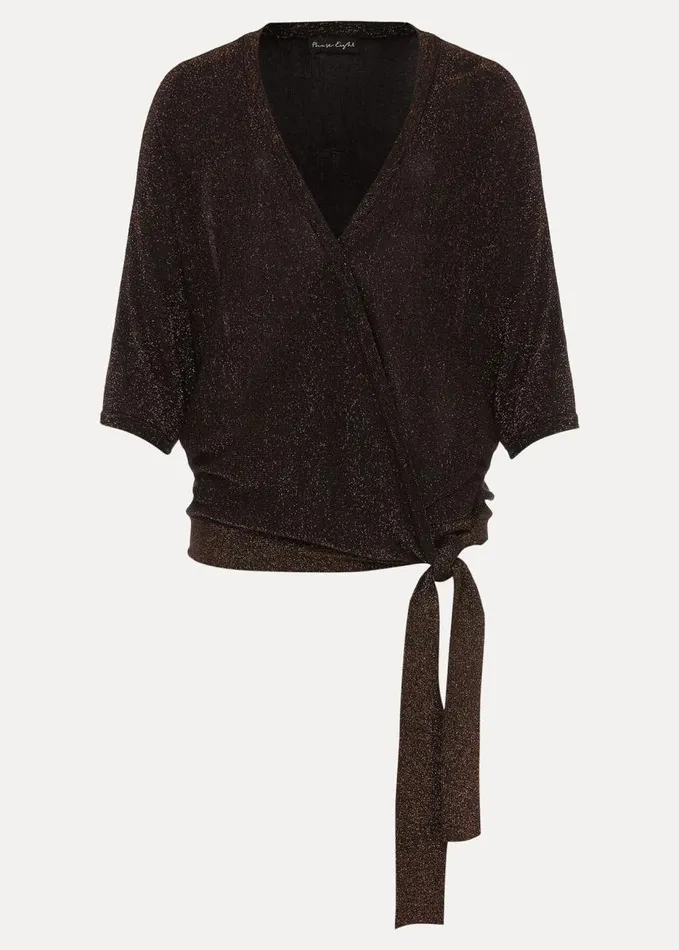 Phase Eight Harper Wrap Knit Top Bronze Women Knitwear
