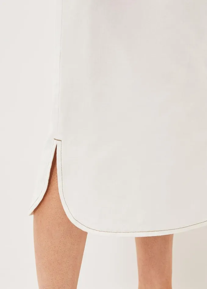 Phase Eight Hettie Denim Shirt Dress Putty White Women Dresses