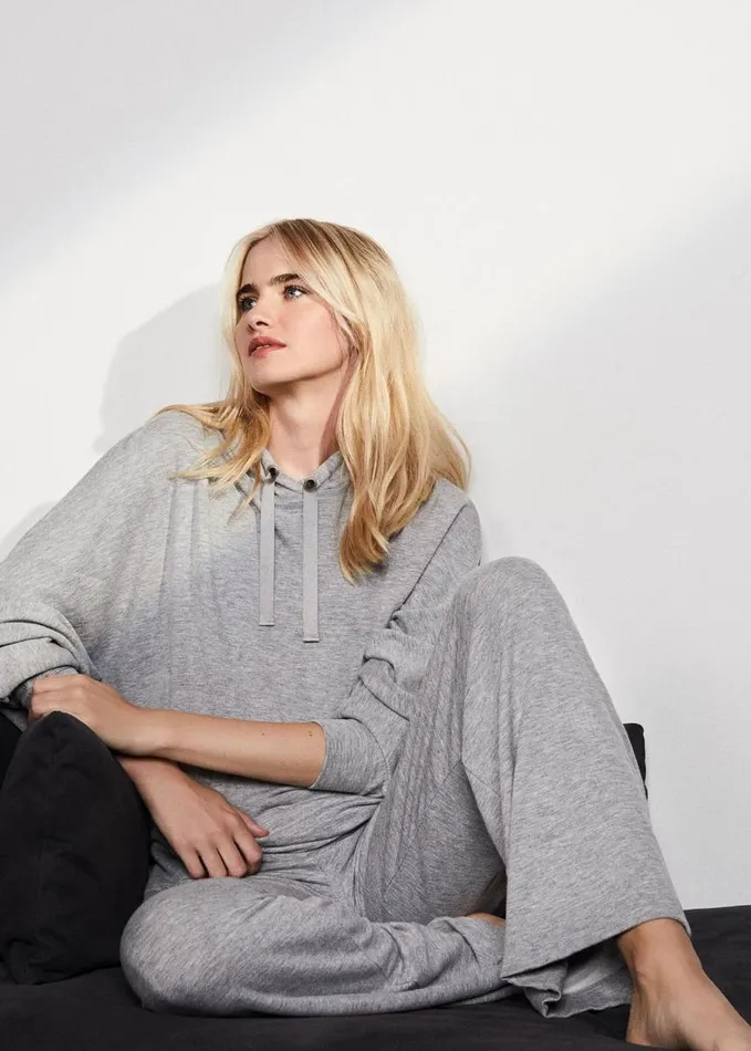 Phase Eight Hooded Sweat Top Grey Marl Women Knitwear