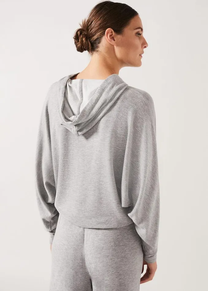 Phase Eight Hooded Sweat Top Grey Marl Women Knitwear