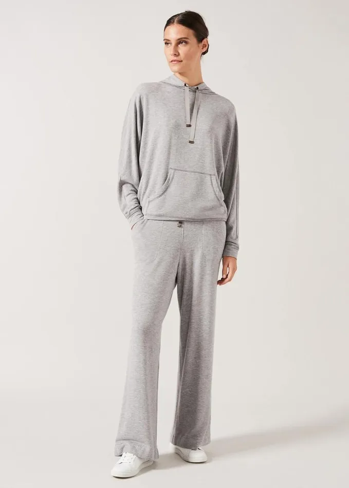 Phase Eight Hooded Sweat Top Grey Marl Women Knitwear