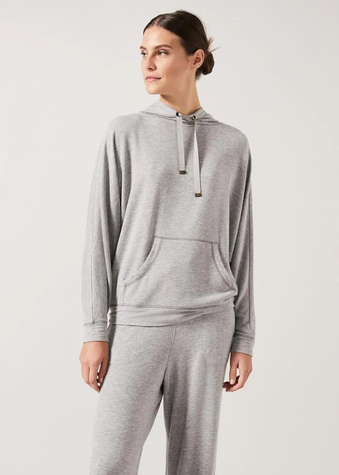 Phase Eight Hooded Sweat Top Grey Marl Women Knitwear