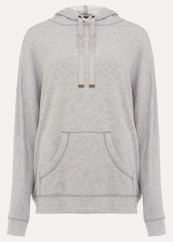 Phase Eight Hooded Sweat Top Grey Marl Women Knitwear