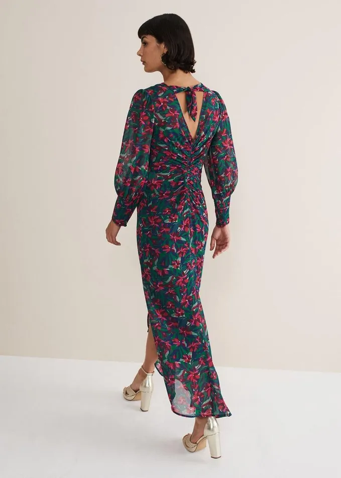 Phase Eight Hyacinth Floral Midi Dress Multicoloured Women Dresses