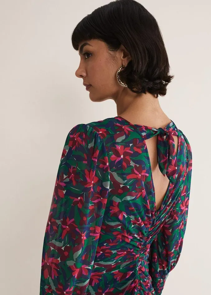 Phase Eight Hyacinth Floral Midi Dress Multicoloured Women Dresses