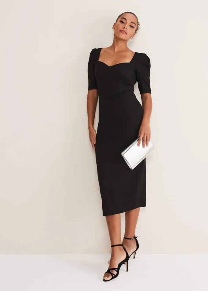 Phase Eight Indy Corset Bodycon Dress Black Women Dresses
