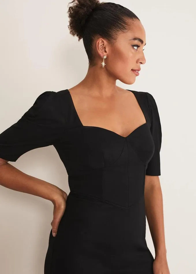 Phase Eight Indy Corset Bodycon Dress Black Women Dresses