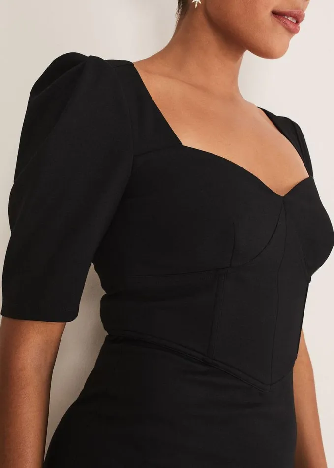 Phase Eight Indy Corset Bodycon Dress Black Women Dresses