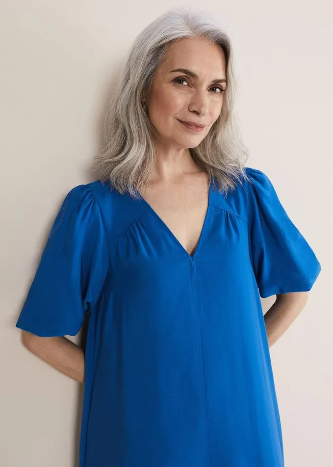 Phase Eight Ive Midi Dress Cobalt Women Dresses