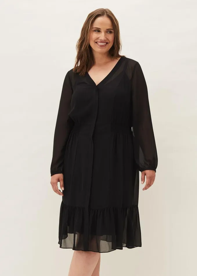 Phase Eight Jamie Peplum Dress Black Women Dresses