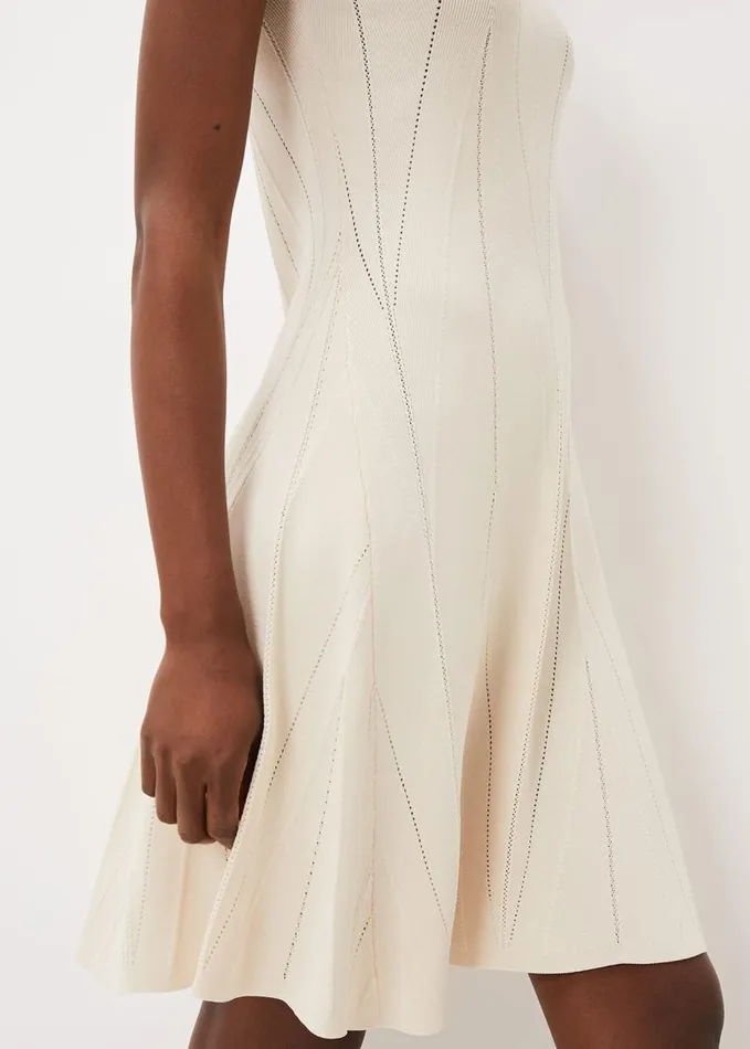 Phase Eight Jaya Stitch Detail Dress Buttermilk Women Dresses