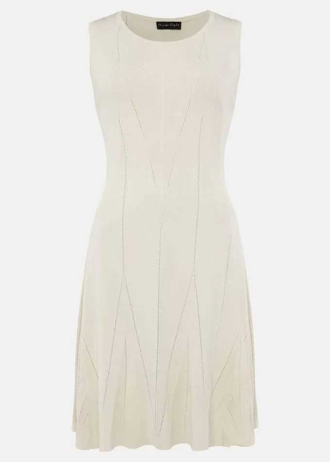 Phase Eight Jaya Stitch Detail Dress Buttermilk Women Dresses
