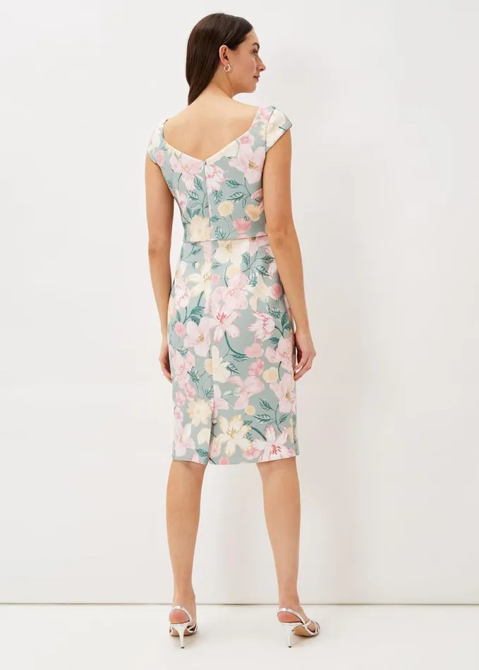 Phase Eight Jessia Floral Scuba Dress Sagemulti Women Dresses