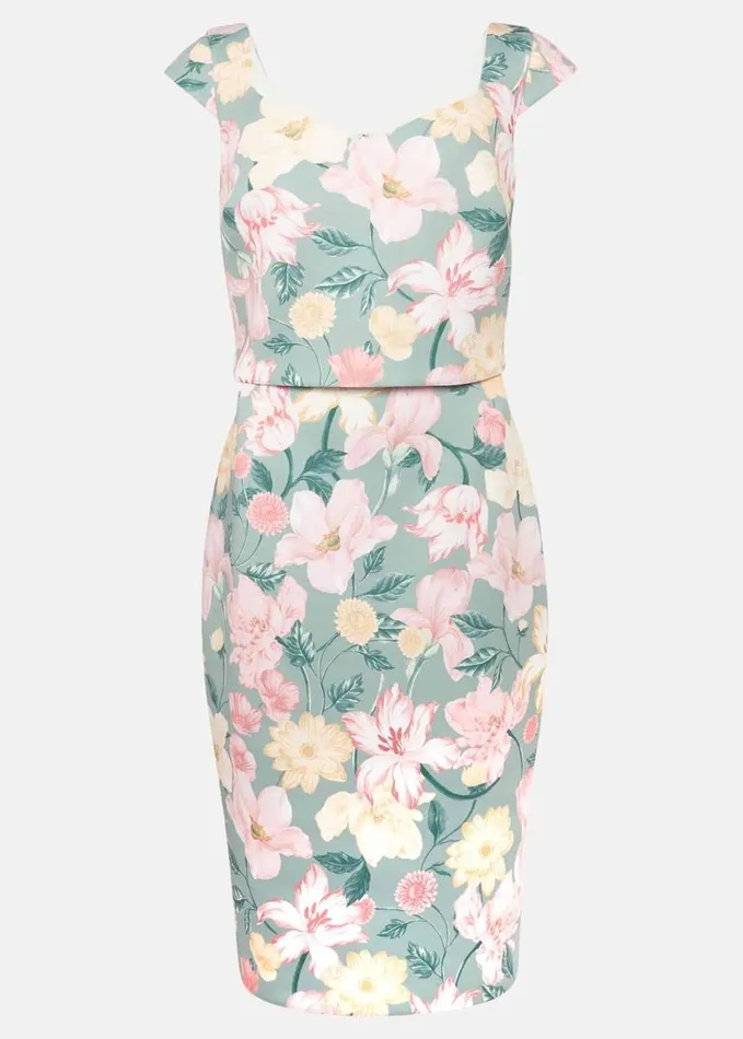 Phase Eight Jessia Floral Scuba Dress Sagemulti Women Dresses