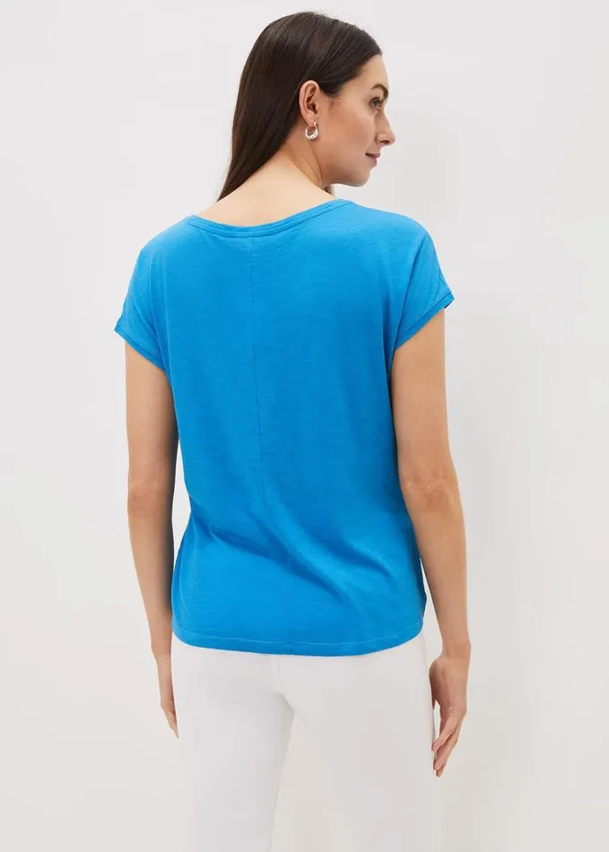 Phase Eight Jinny Drawstring Hem Top Bright Blue Women Tops and TShirts