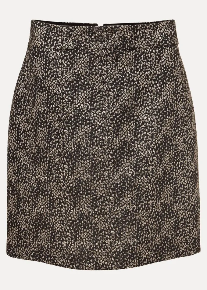 Phase Eight Kilah Jacquard Mini Skirt Gold Women Skirts