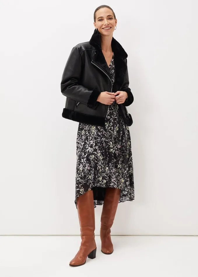 Phase Eight Kya Aviator Jacket Black Women Jackets