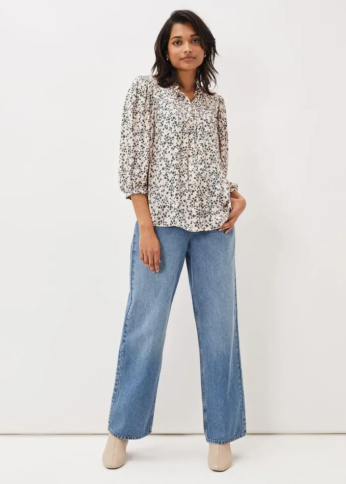 Phase Eight Lennox Ditsy Print Blouse Pinkgreen Women Shirts and Blouses