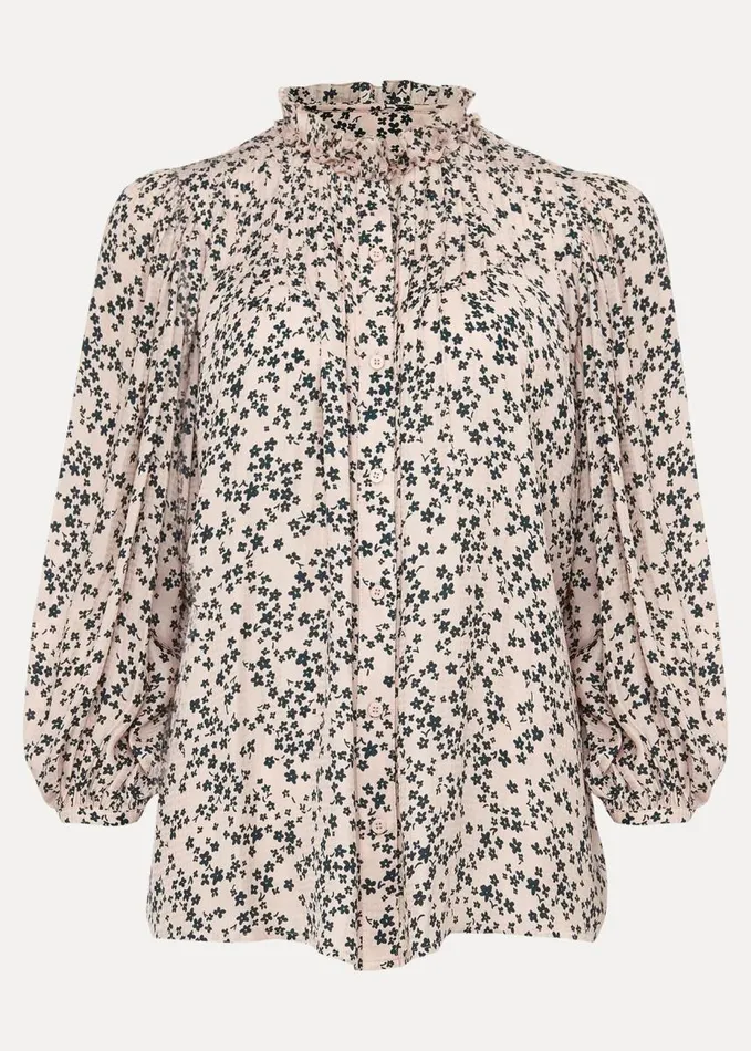 Phase Eight Lennox Ditsy Print Blouse Pinkgreen Women Shirts and Blouses