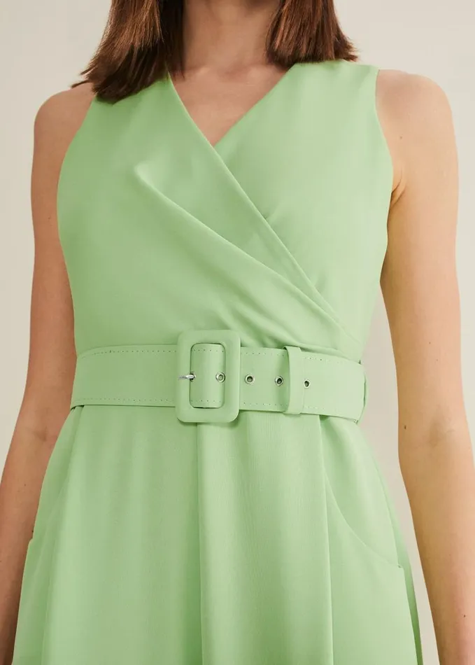 Phase Eight Lissia Green Wide Leg Jumpsuit Apple Green Women Dresses