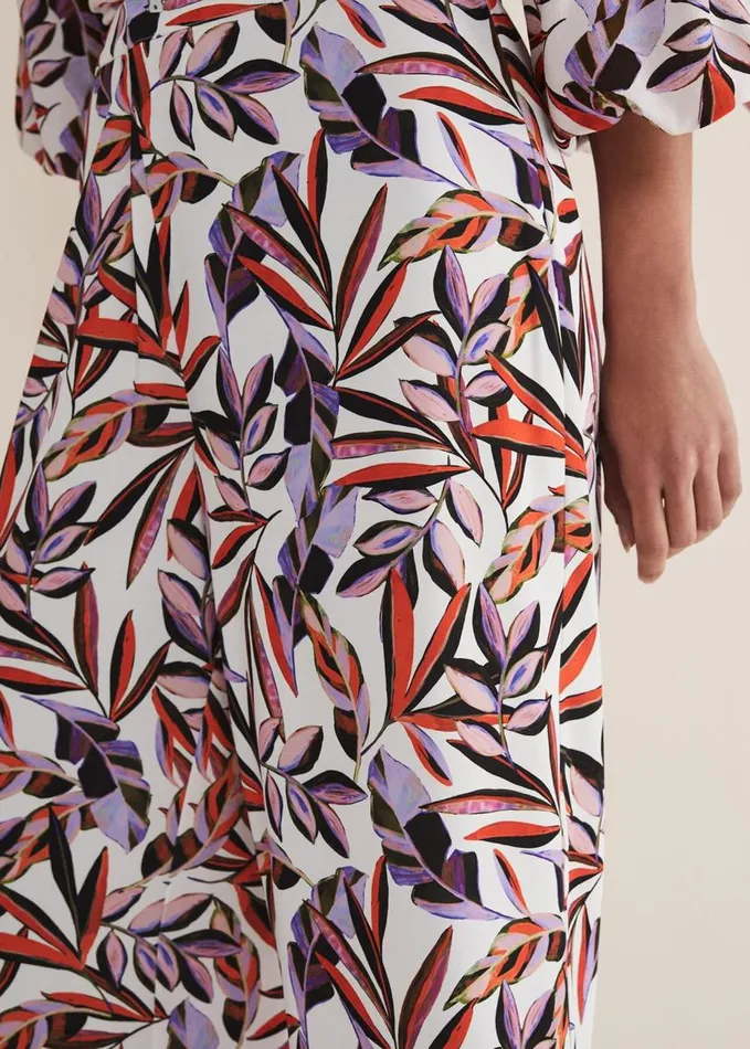 Phase Eight Lois Leaf Print Culottes Multicoloured Women Trousers