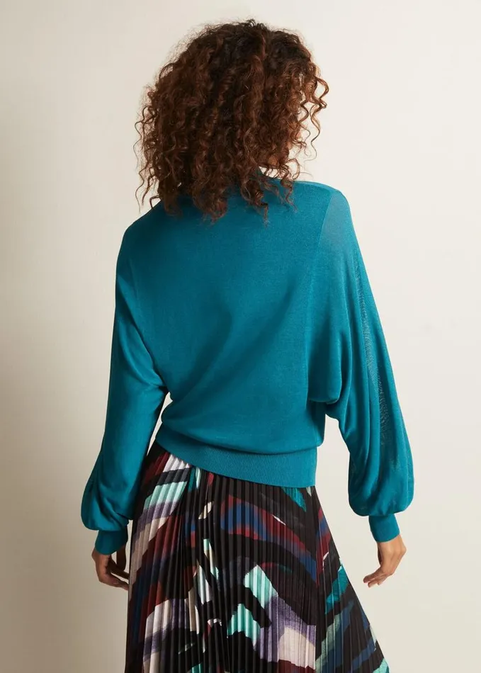 Phase Eight Loletta Drama Top Teal Women Knitwear