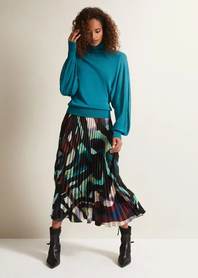 Phase Eight Loletta Drama Top Teal Women Knitwear