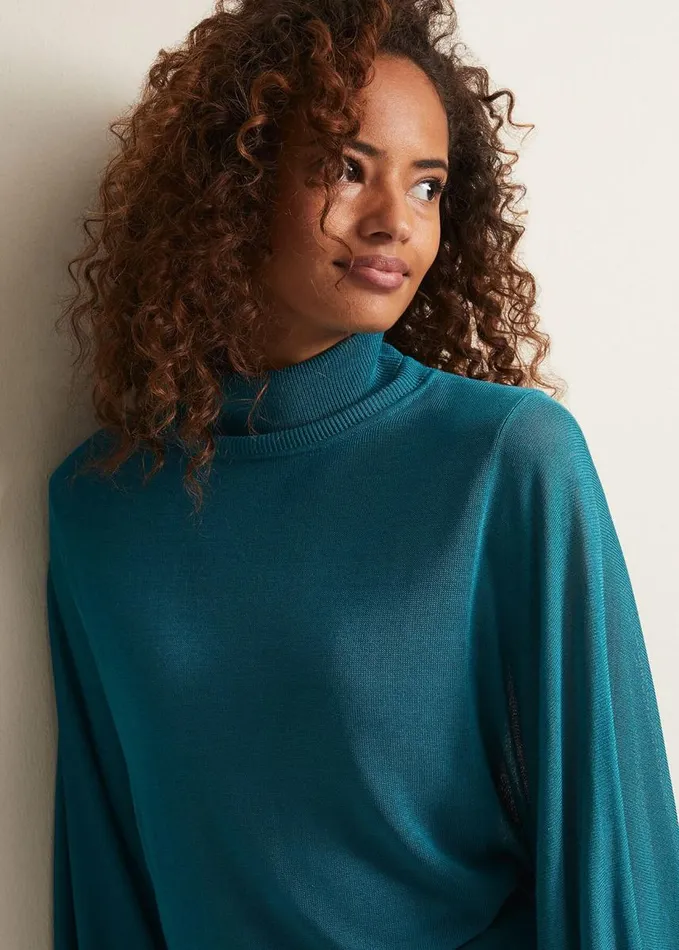 Phase Eight Loletta Drama Top Teal Women Knitwear
