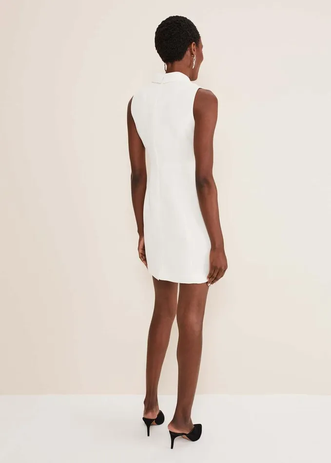 Phase Eight Lolicia Sleeveless Tux Dress White Women Dresses