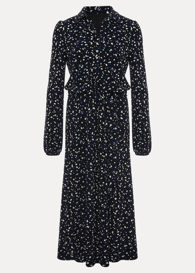 Phase Eight Loretta Spot Dress Cobaltblack Women Dresses