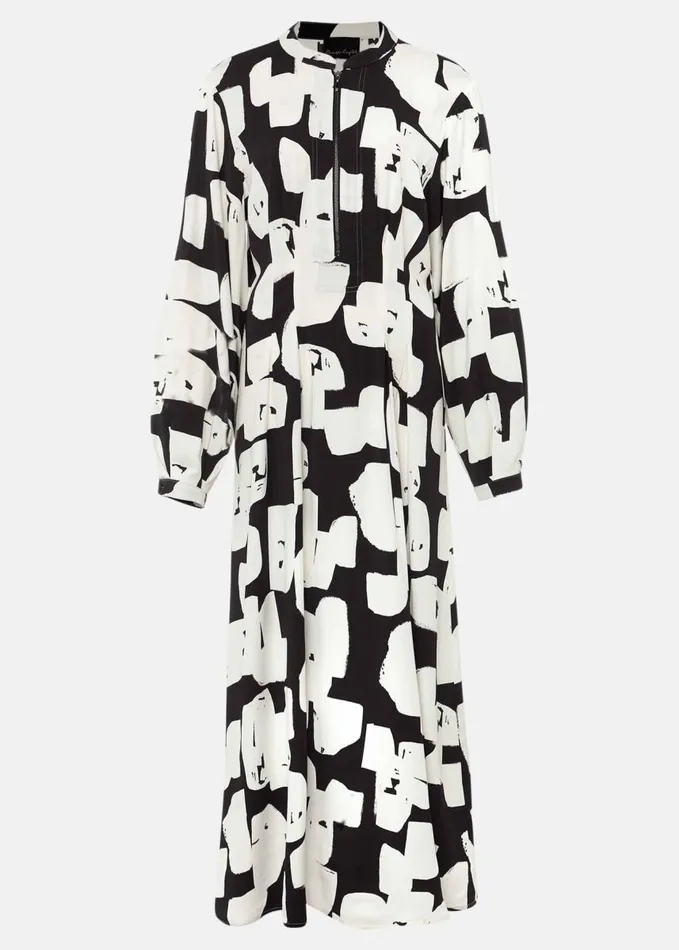 Phase Eight Luana Geo Zip Front Midi Dress Ivoryblack Women Dresses