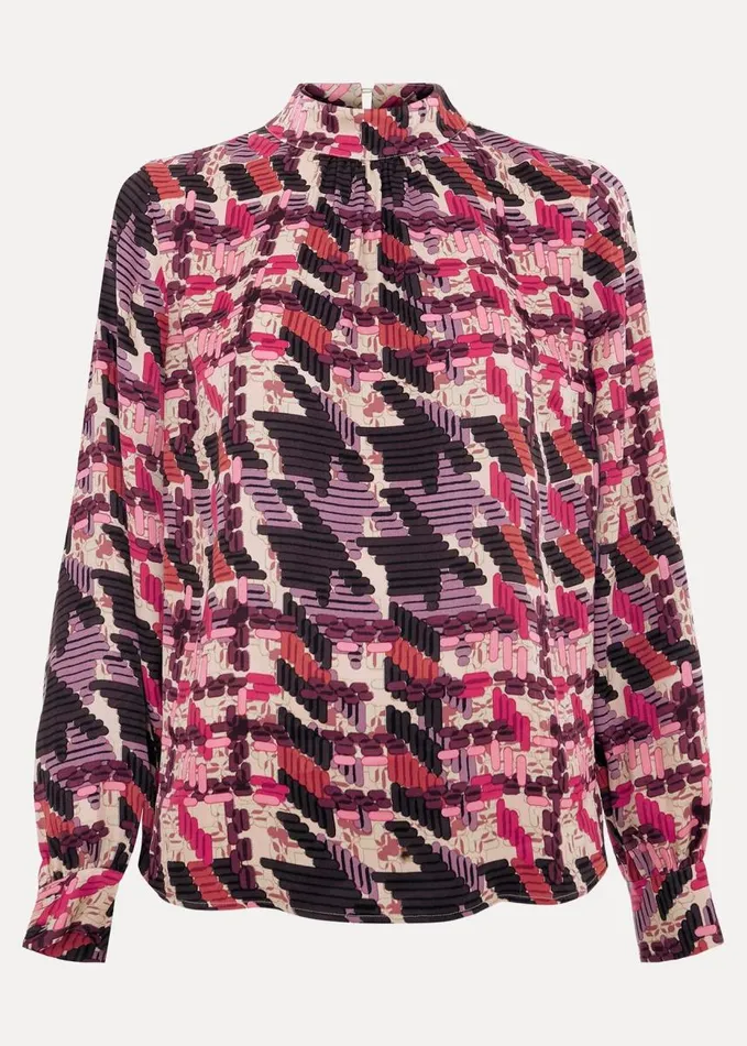 Phase Eight Lyla Satin Printed Blouse Multicoloured Women Shirts and Blouses