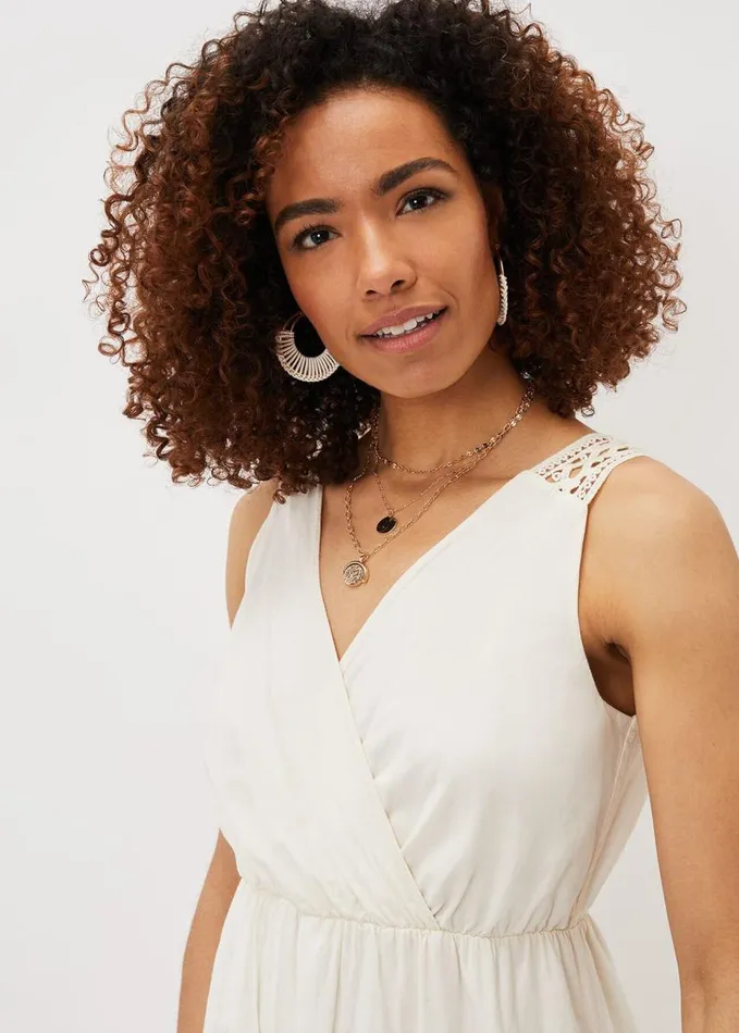 Phase Eight Mai Broderie Lace Maxi Dress Ivory Women Dresses