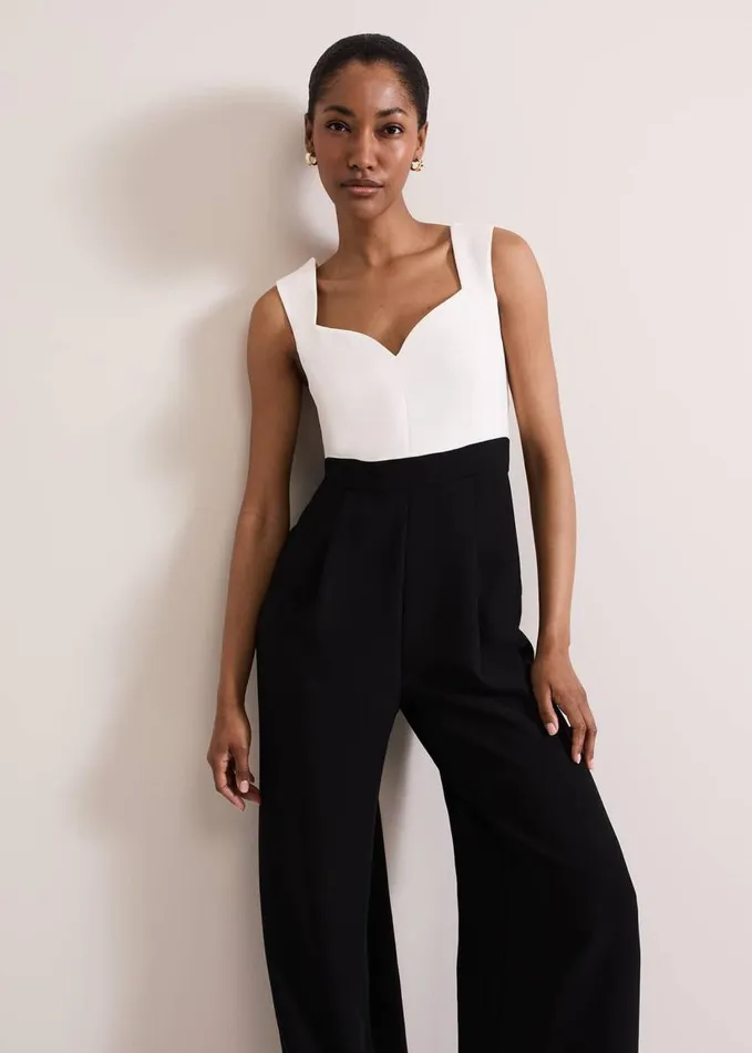 Phase Eight Maisy Jumpsuit Blackivory Women Dresses