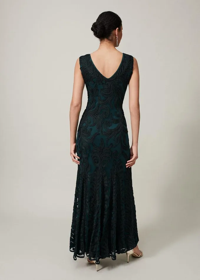 Phase Eight Marigold Tapework Dress Greenblack Women Dresses