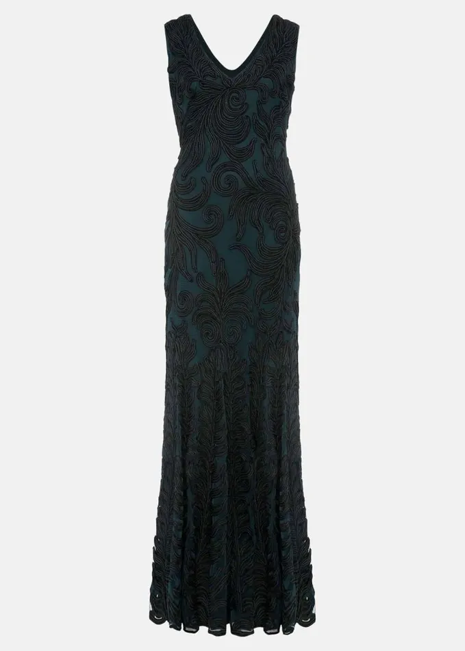 Phase Eight Marigold Tapework Dress Greenblack Women Dresses