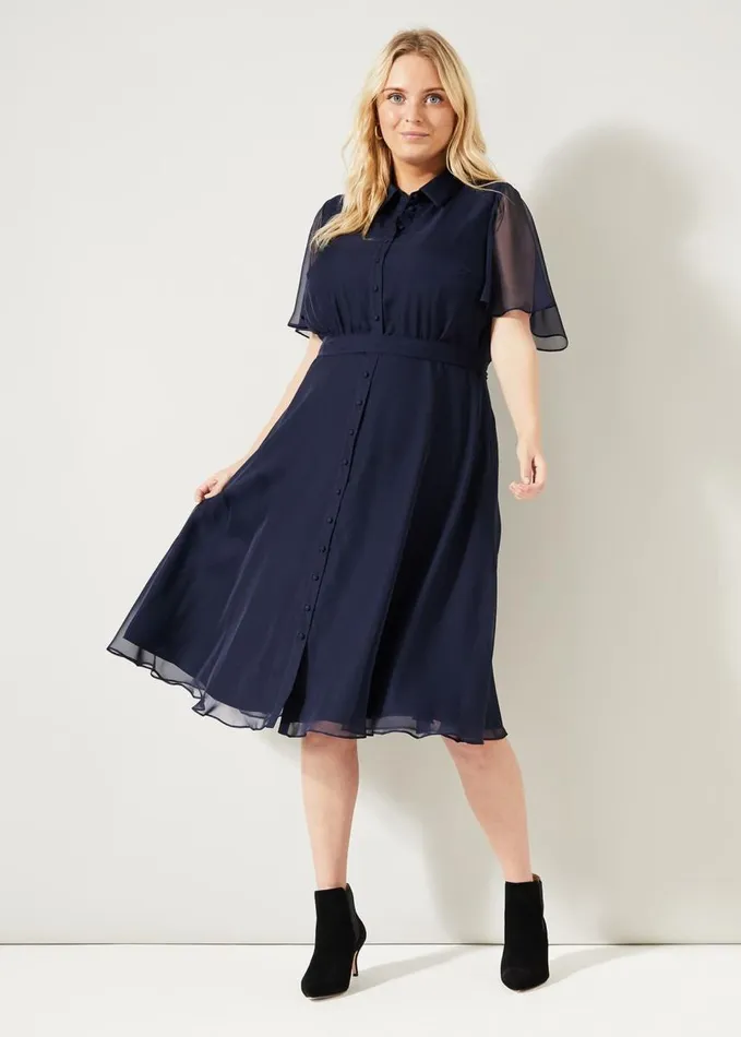 Phase Eight Martina Shirt Dress Navy Women Dresses