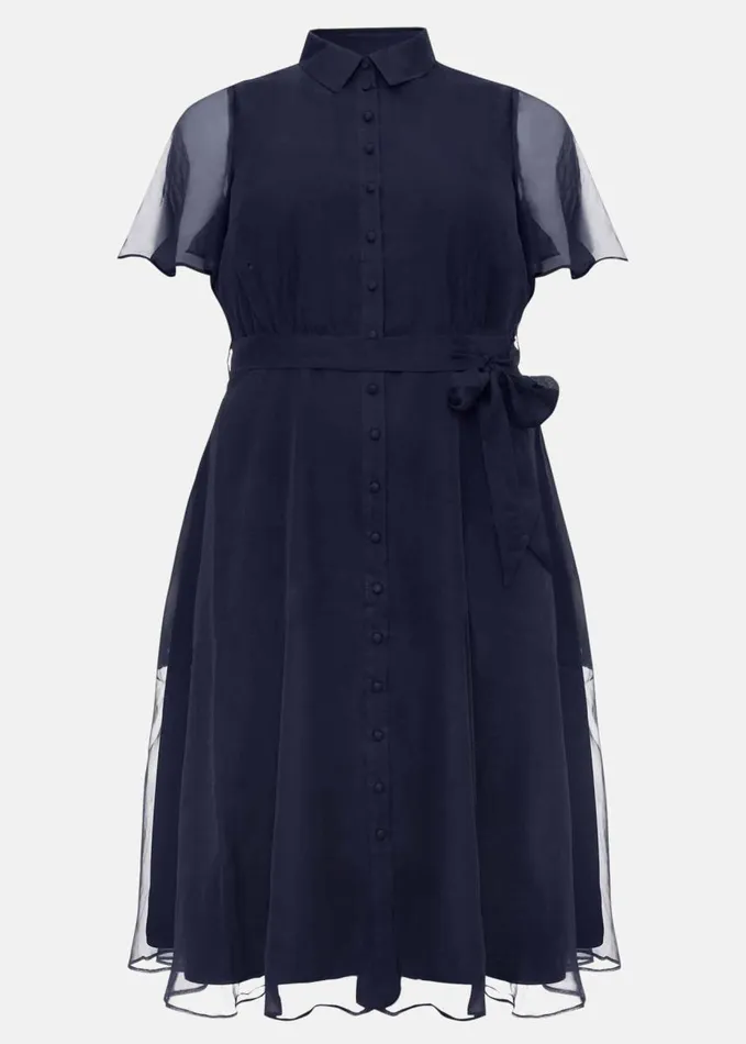 Phase Eight Martina Shirt Dress Navy Women Dresses