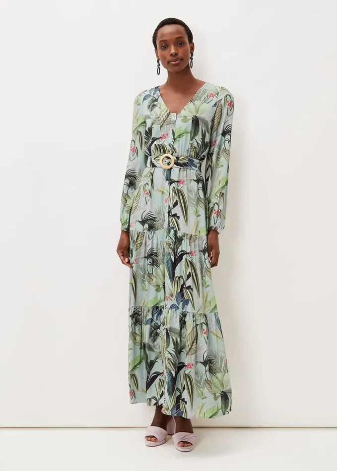 Phase Eight Maya Printed Tiered Maxi Dress Multicoloured Women Dresses