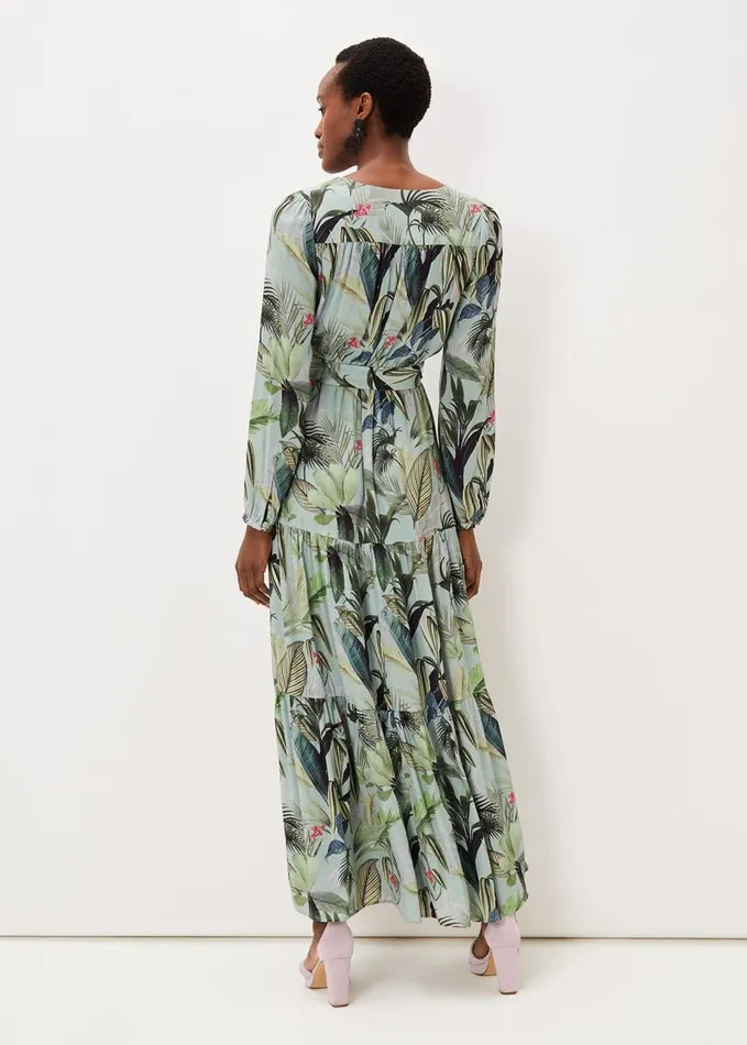 Phase Eight Maya Printed Tiered Maxi Dress Multicoloured Women Dresses