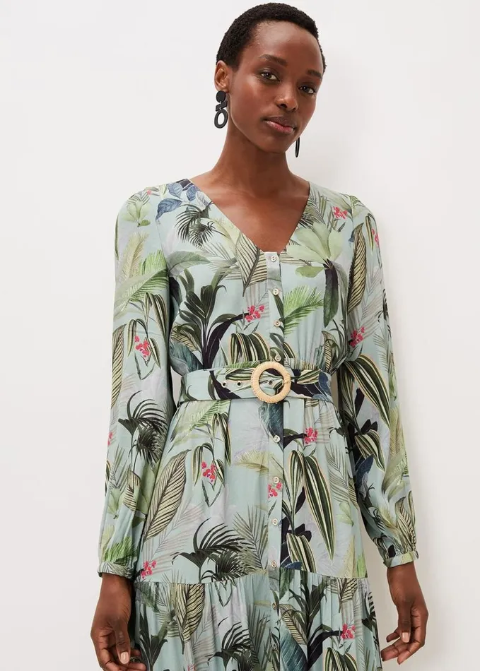 Phase Eight Maya Printed Tiered Maxi Dress Multicoloured Women Dresses