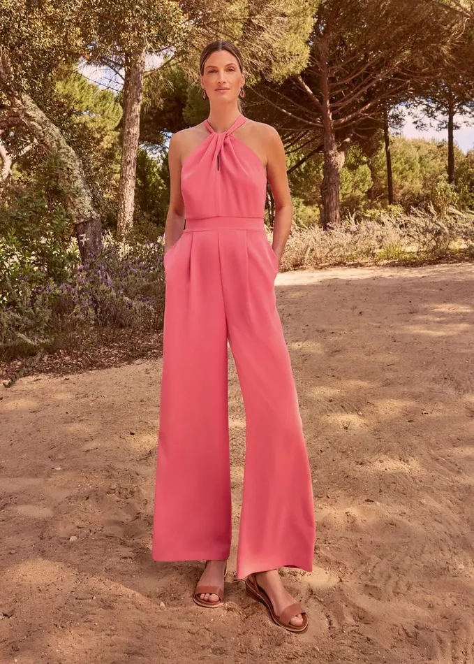 Phase Eight Mellany Wide Leg Jumpsuit Watermelon Women Dresses