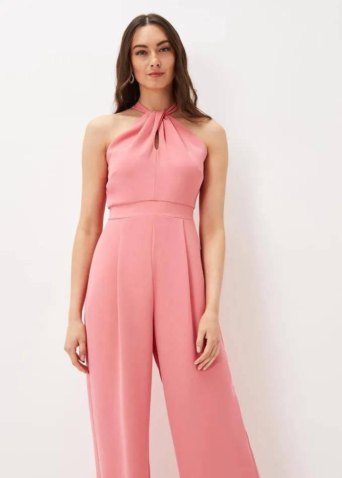 Phase Eight Mellany Wide Leg Jumpsuit Watermelon Women Dresses