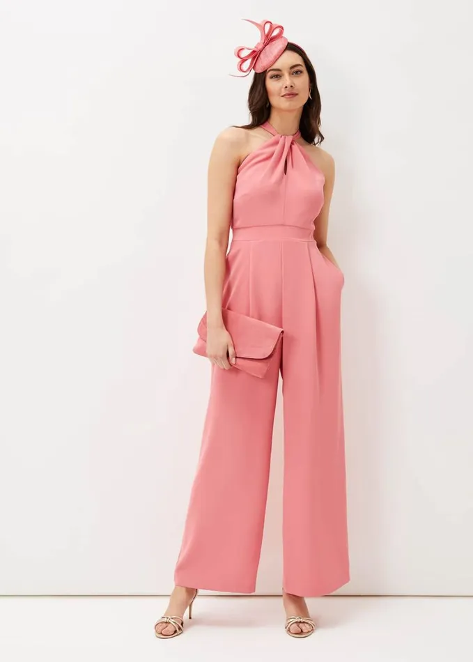 Phase Eight Mellany Wide Leg Jumpsuit Watermelon Women Dresses